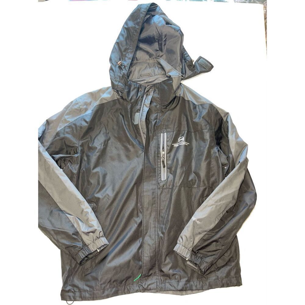 Free Country FCXtreme Jacket Black Multi-Ripstop Zipper Pockets Mens Sz XL ~